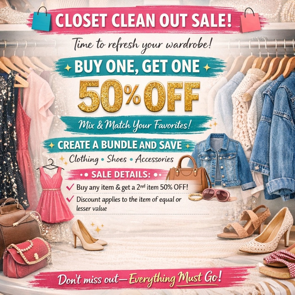 Closet Clean Out sale!